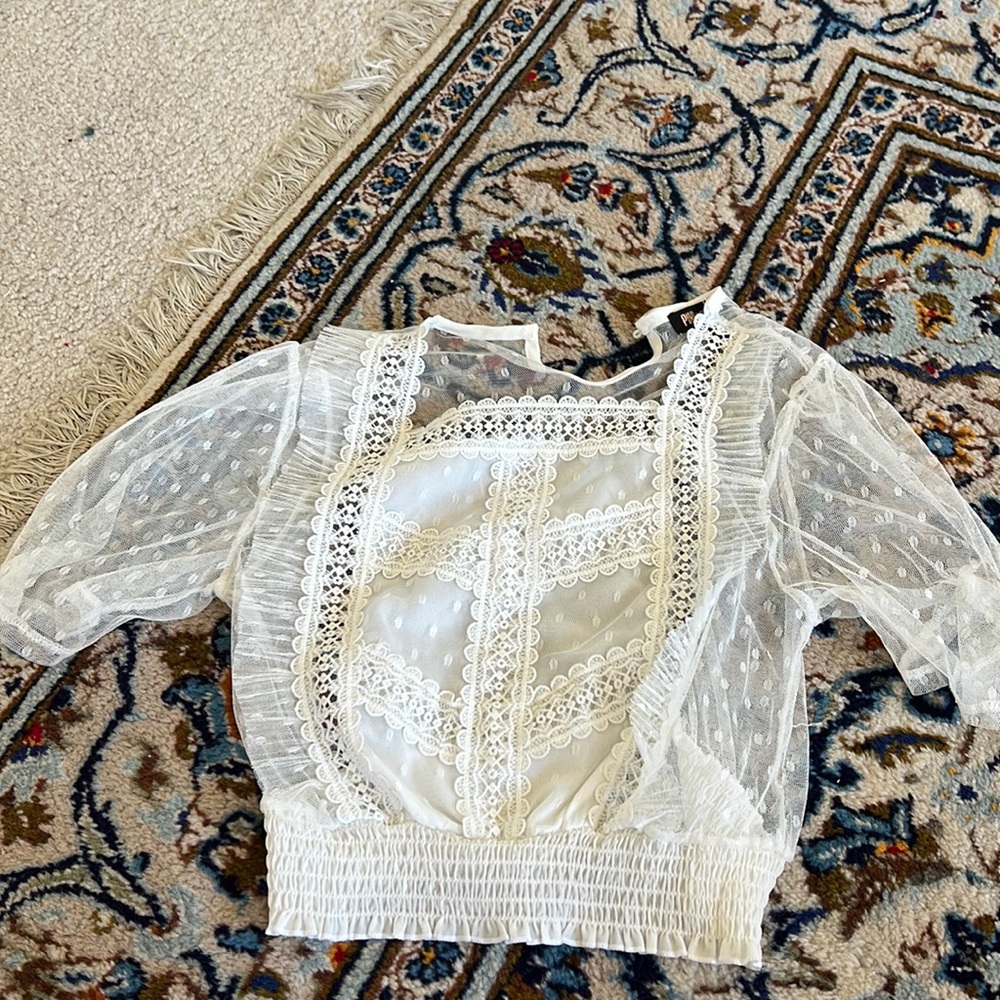 White puffy blouse